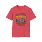 Raised Caertoons Pizza V1 T-Shirt