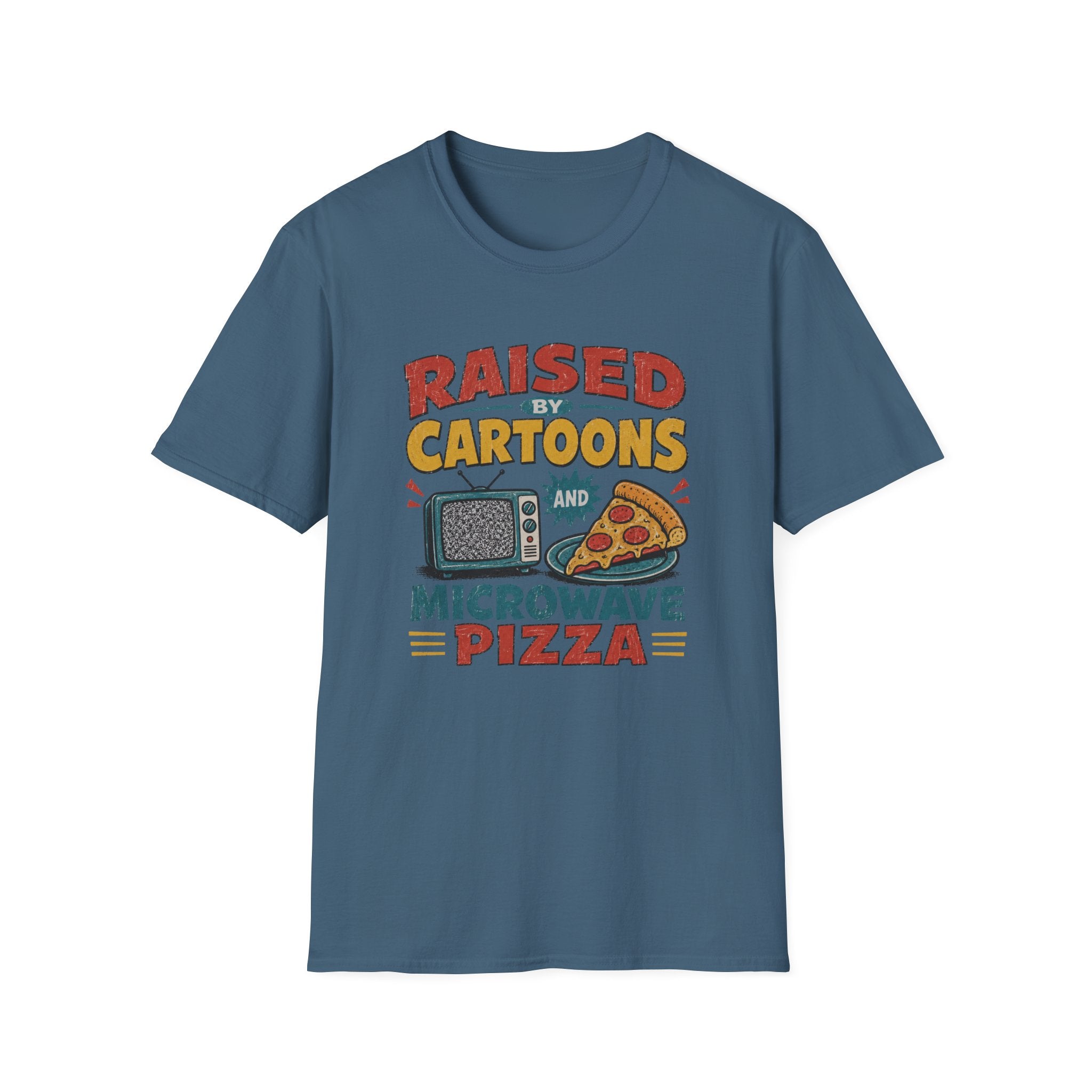 Raised Caertoons Pizza V1 T-Shirt