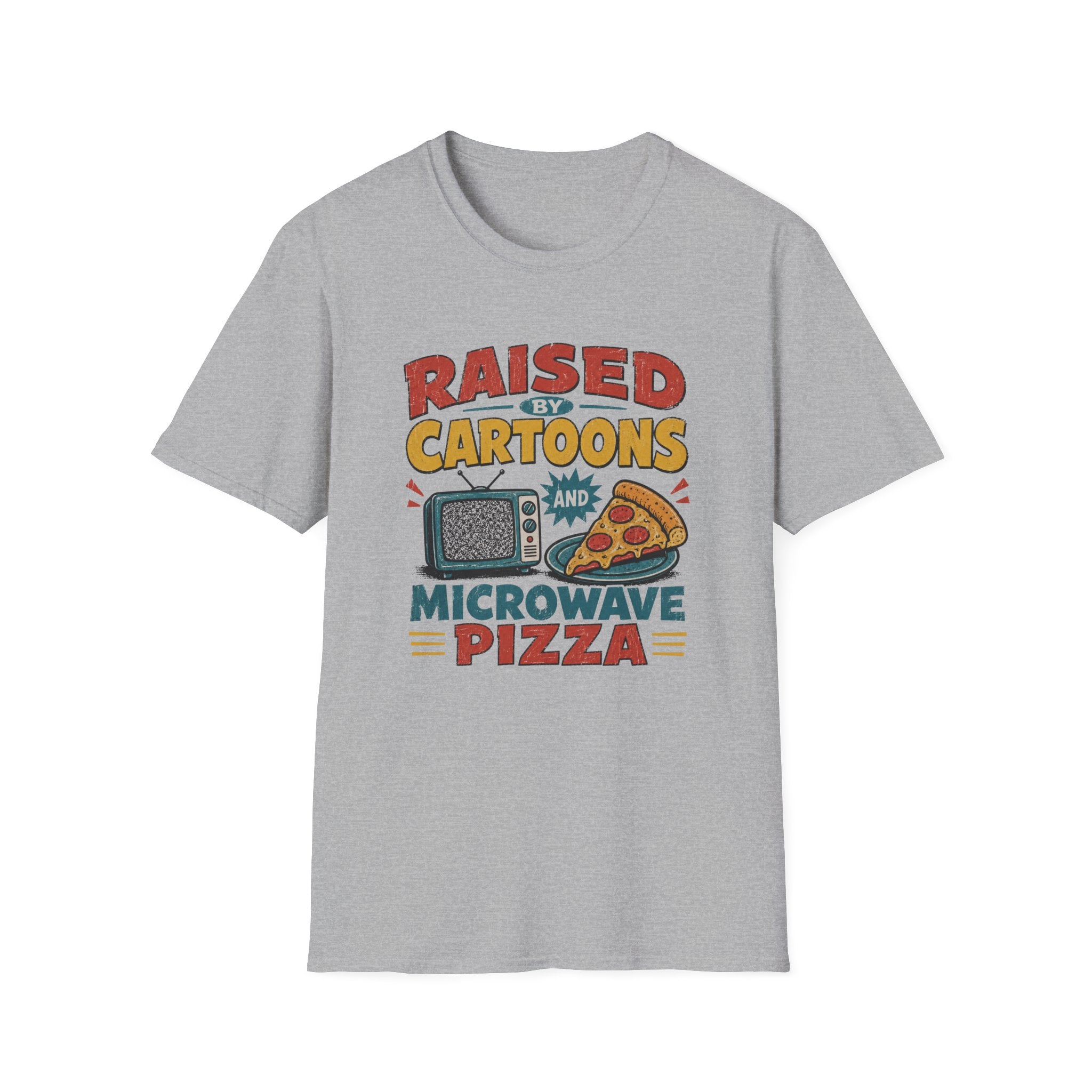 Raised Caertoons Pizza V1 T-Shirt
