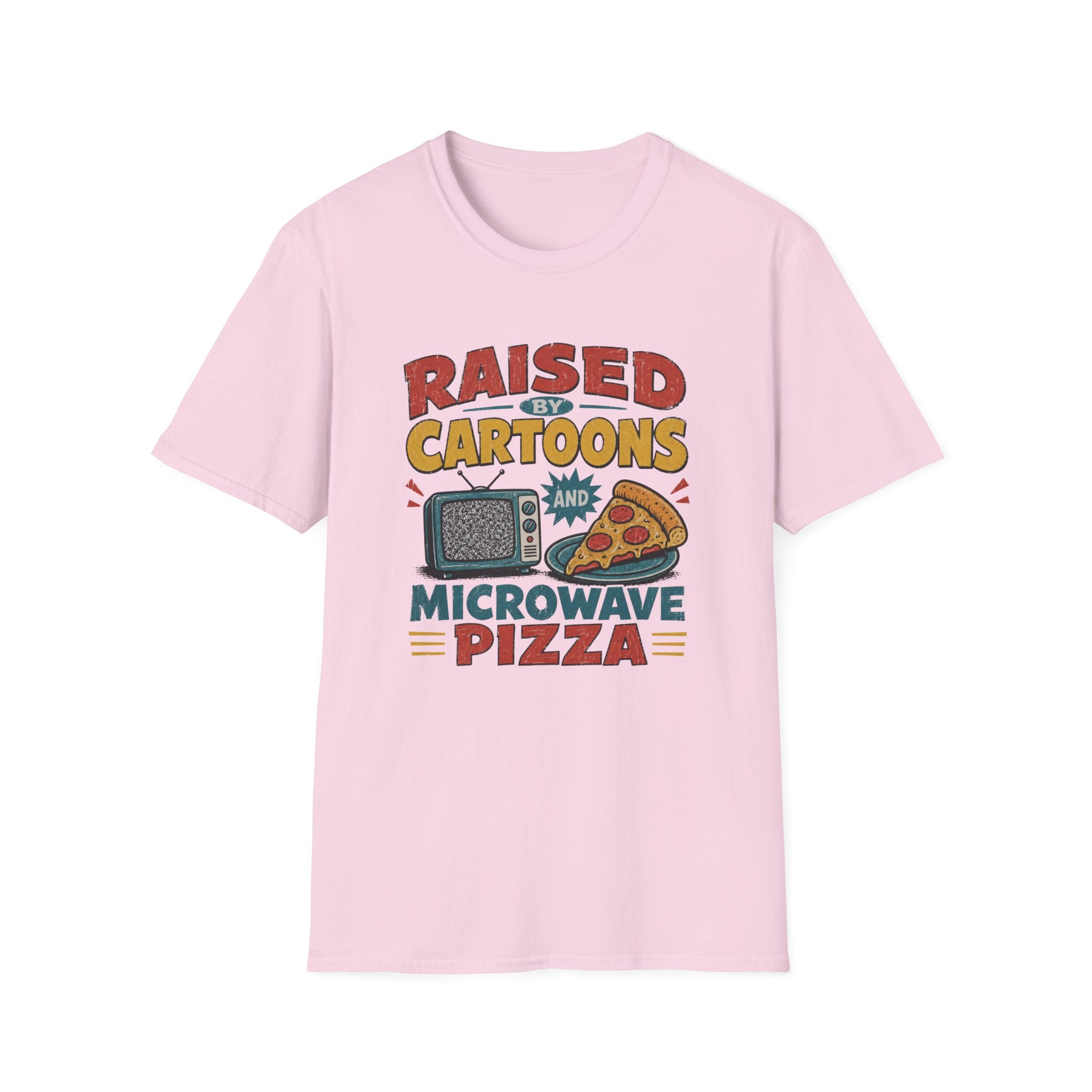 Raised Caertoons Pizza V1 T-Shirt